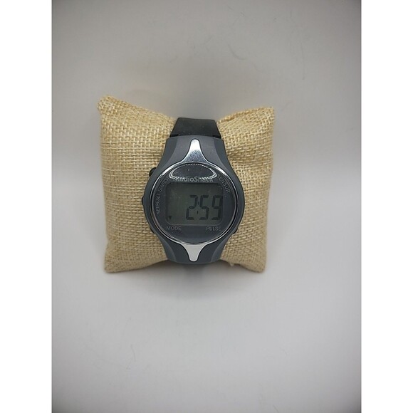Vintage Wristwatch Watch Digital Gray 63-609 Pulse Watch Black Band New Battery main image 12
